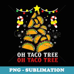 s oh taco tree christmas cute xmas mexican food lover - png sublimation digital download