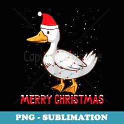 cute duck christmas tree lights xmas holidays - creative sublimation png download