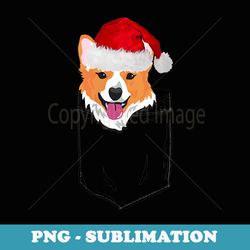 corgi santa christmas pocket dog funny xmas - trendy sublimation digital download