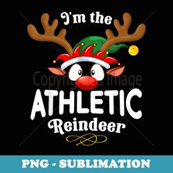 christmas pjs athletic xmas reindeer matching - high-resolution png sublimation file