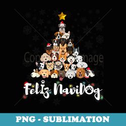 christmas tree dogs xmas pet dog lover navidad santa - vintage sublimation png download