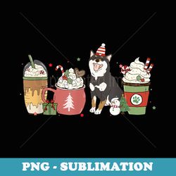 shiba inu coffee latte winter christmas dog mom holiday - premium sublimation digital download