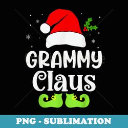 grammy claus xmas elf pajama christmas matching family funny - signature sublimation png file