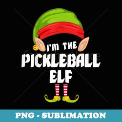 funny pickleball elf matching family group pj christmas - modern sublimation png file