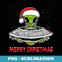 cute alien christmas tree lights xmas holidays - artistic sublimation digital file