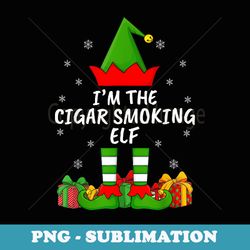 xmas family matching funny the cigar smoking elf christmas - vintage sublimation png download