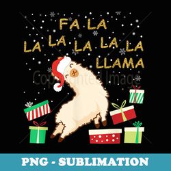 christmas pajama pajamas xmas fa la la llama - png sublimation digital download