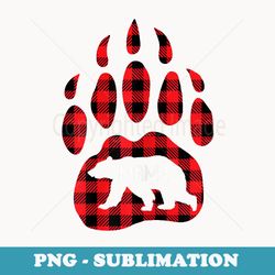 mama bear red plaid buffalo mama matching family xmas - signature sublimation png file