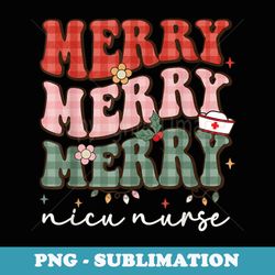 retro christmas nurse merry nicu nurse nursing groovy xmas - instant png sublimation download
