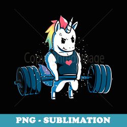 unicorn powerlifting weightlifting deadlifting gym lovers - signature sublimation png file