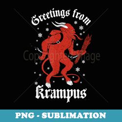 greetings from krampus gruss vom krampus christmas horror - unique sublimation png download