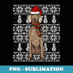 santa hat xmas weimaraner ugly christmas - exclusive png sublimation download