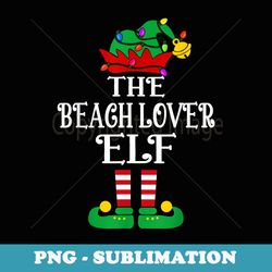 the beach lover elf matching group family christmas light - sublimation digital download