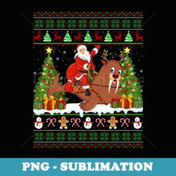 walrus xmas er ugly santa riding walrus christmas - signature sublimation png file