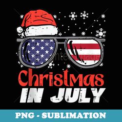 christmas in july us flag santa patriot boys - aesthetic sublimation digital file