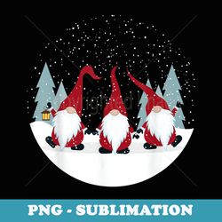 funny 3 nordic gnomes winter christmas swedish cute elves - instant png sublimation download
