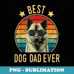 best dog dad ever norwegian elkhound fathers day - instant png sublimation download