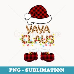 yaya claus santa hat christmas matching family pajama - png transparent sublimation file