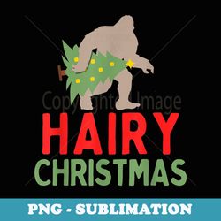 bigfoot hairy christmas funny pajama - special edition sublimation png file