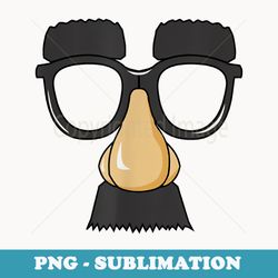 funny mask glasses fake nose & mustache disguise - png transparent sublimation file