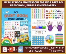 montessori busy book for kids ages 2-5: learning busy board for boys and girls.