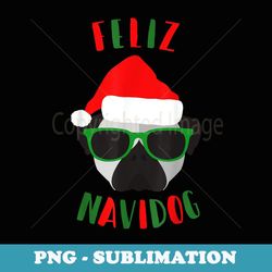 feliz navidog - i love my pug - pug christmas