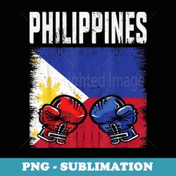 mens philippines boxing with gloves and philippines flag - unique sublimation png download