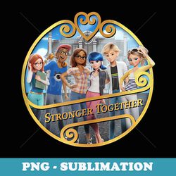 miraculous ladybug and cat noir the movie stronger together - vintage sublimation png download