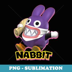 super mario nabbit action pose portrait logo - high-resolution png sublimation file