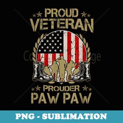 mens proud veteran prouder paw paw us flag veteran - unique sublimation png download