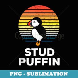 stud puffin - funny seabird animal lover stud muffin