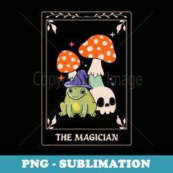 magician frog tarot card dark academia aesthetic cottagecore - high-resolution png sublimation file