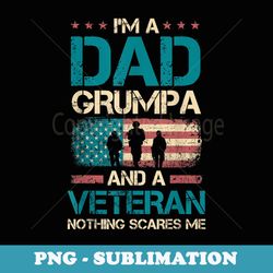 mens grandpa grumpa veteran usa flag vintage themed - exclusive sublimation digital file