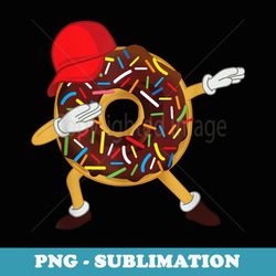 funny dabbing chocolate sprinkles donut - modern sublimation png file