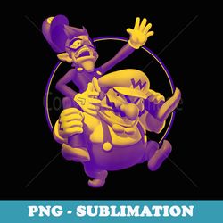 nintendo super mario waluigi & wario duo - modern sublimation png file