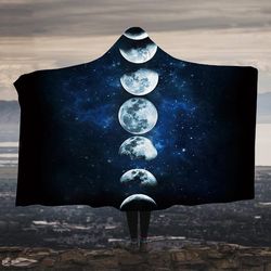 moon phases hoodie blanket