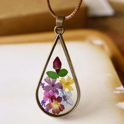 terrarium bronze necklace