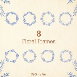 floral frames, png borders, vintage frames, wedding crest, hand-drawn bouquet, line art clipart, victorian style