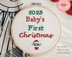 yoda cross stitch pattern,christmas tree ornament ,custom order,beginner friendly,baby's first christmas,modern