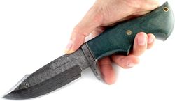 alfari damascus knife with leather sheath fixed blade hunting knives for men perfect for survival hunting