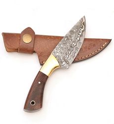 alfari 7 inche handmade fixed blade damascus steel cowboy knife hunting edc survival skinning and camping knife