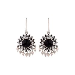 work essentials round cut gem earrings