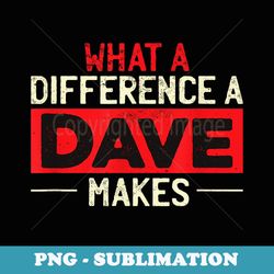 what a difference a dave makes - unique sublimation png download