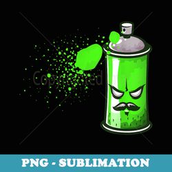 cool graffiti artist moustache spray can art - png transparent sublimation file