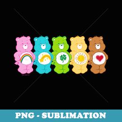 care bears vintage classic rainbow bears group line up - png sublimation digital download