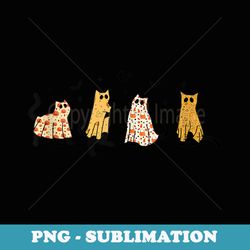 funny black cats ghost halloween pattern cat lovers costume - unique sublimation png download