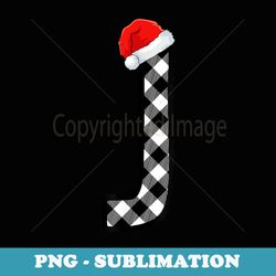 xmas plaid capital letter j santa monogram christmas holiday - creative sublimation png download