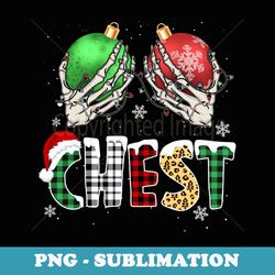 christmas chest nuts chestnuts xmas couple matching costume - high-resolution png sublimation file
