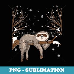 winter sloth - sublimation digital download