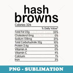 funny thanksgiving xmas food facts hash browns nutrition - vintage sublimation png download